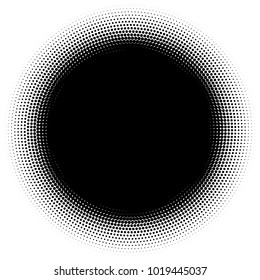 Halftone element. Abstract geometric graphic with half-tone pattern