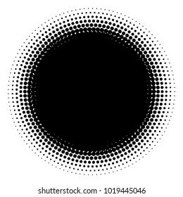 Halftone element. Abstract geometric graphic with half-tone pattern