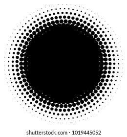 Halftone element. Abstract geometric graphic with half-tone pattern