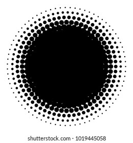 Halftone element. Abstract geometric graphic with half-tone pattern