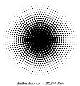 Halftone element. Abstract geometric graphic with half-tone pattern