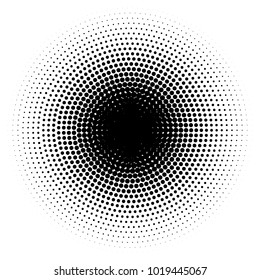 Halftone element. Abstract geometric graphic with half-tone pattern