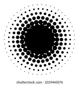 Halftone element. Abstract geometric graphic with half-tone pattern