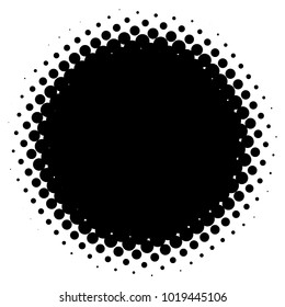 Halftone element. Abstract geometric graphic with half-tone pattern