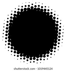 Halftone element. Abstract geometric graphic with half-tone pattern