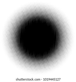 Halftone element. Abstract geometric graphic with half-tone pattern