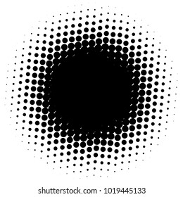 Halftone element. Abstract geometric graphic with half-tone pattern