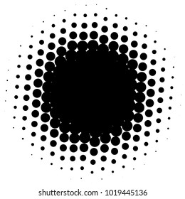 Halftone element. Abstract geometric graphic with half-tone pattern