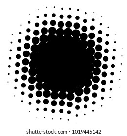 Halftone element. Abstract geometric graphic with half-tone pattern