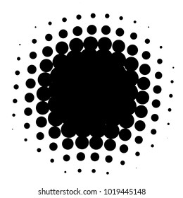 Halftone element. Abstract geometric graphic with half-tone pattern