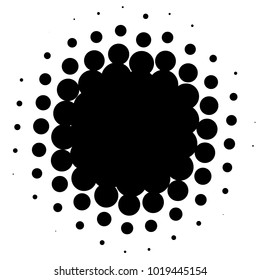 Halftone element. Abstract geometric graphic with half-tone pattern