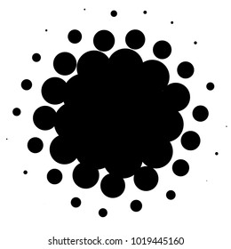 Halftone element. Abstract geometric graphic with half-tone pattern