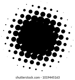 Halftone element. Abstract geometric graphic with half-tone pattern