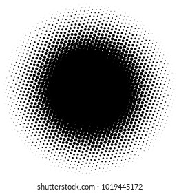 Halftone element. Abstract geometric graphic with half-tone pattern