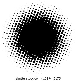 Halftone element. Abstract geometric graphic with half-tone pattern