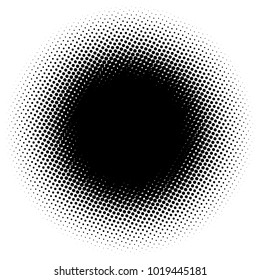 Halftone element. Abstract geometric graphic with half-tone pattern