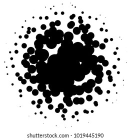 Halftone element. Abstract geometric graphic with half-tone pattern