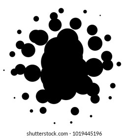 Halftone element. Abstract geometric graphic with half-tone pattern