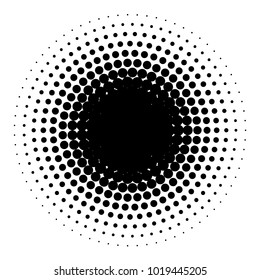 Halftone element. Abstract geometric graphic with half-tone pattern