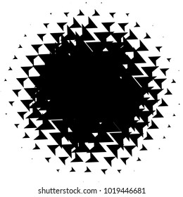 Halftone element. Abstract geometric graphic with half-tone pattern