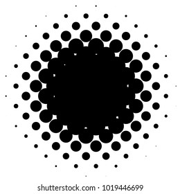 Halftone element. Abstract geometric graphic with half-tone pattern