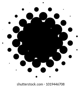 Halftone element. Abstract geometric graphic with half-tone pattern