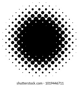 Halftone element. Abstract geometric graphic with half-tone pattern