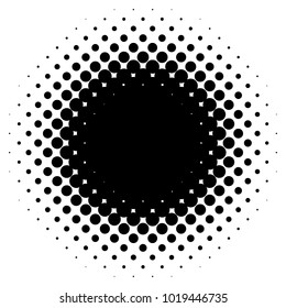 Halftone element. Abstract geometric graphic with half-tone pattern