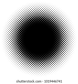 Halftone element. Abstract geometric graphic with half-tone pattern