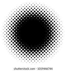 Halftone element. Abstract geometric graphic with half-tone pattern