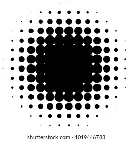 Halftone element. Abstract geometric graphic with half-tone pattern