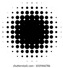 Halftone element. Abstract geometric graphic with half-tone pattern