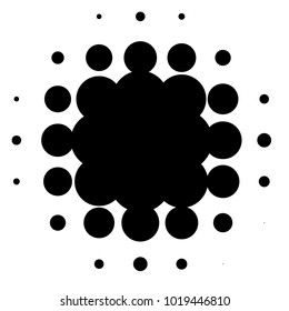 Halftone element. Abstract geometric graphic with half-tone pattern