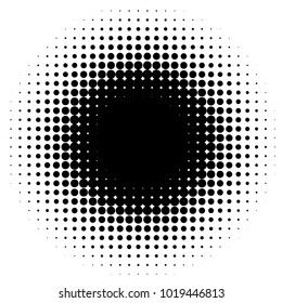 Halftone element. Abstract geometric graphic with half-tone pattern