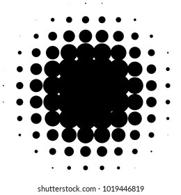 Halftone element. Abstract geometric graphic with half-tone pattern