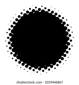 Halftone element. Abstract geometric graphic with half-tone pattern