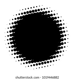 Halftone element. Abstract geometric graphic with half-tone pattern