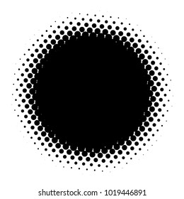 Halftone element. Abstract geometric graphic with half-tone pattern