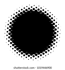 Halftone element. Abstract geometric graphic with half-tone pattern