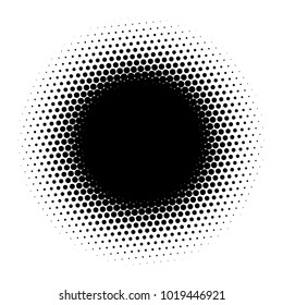 Halftone element. Abstract geometric graphic with half-tone pattern