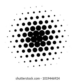 Halftone element. Abstract geometric graphic with half-tone pattern