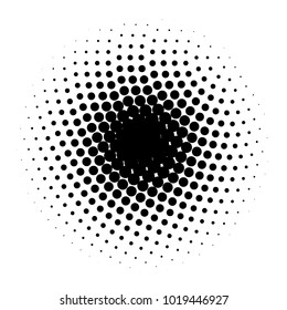 Halftone element. Abstract geometric graphic with half-tone pattern