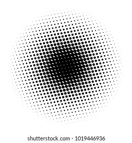 Halftone element. Abstract geometric graphic with half-tone pattern