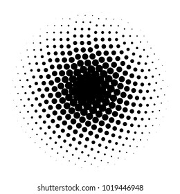 Halftone element. Abstract geometric graphic with half-tone pattern
