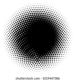 Halftone element. Abstract geometric graphic with half-tone pattern