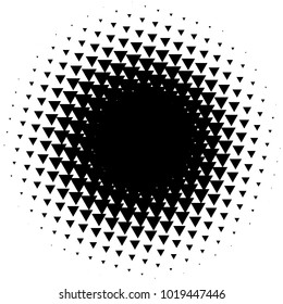 Halftone element. Abstract geometric graphic with half-tone pattern