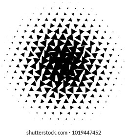 Halftone element. Abstract geometric graphic with half-tone pattern