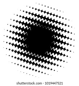 Halftone element. Abstract geometric graphic with half-tone pattern