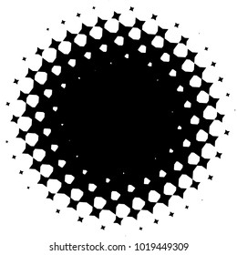 Halftone element. Abstract geometric graphic with half-tone pattern