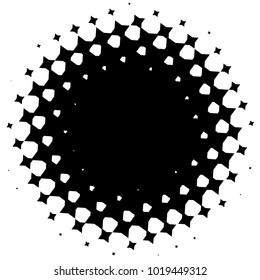 Halftone element. Abstract geometric graphic with half-tone pattern